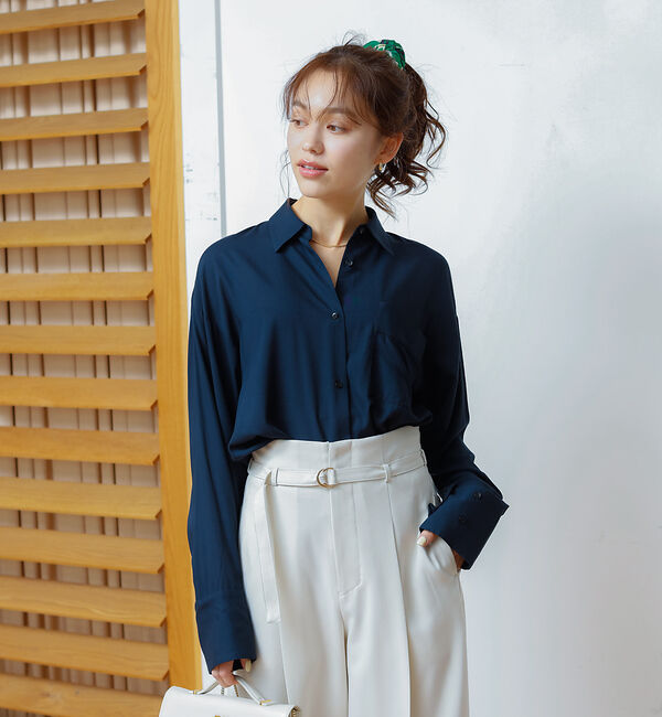 Rouge vif「レーヨンとろみシャツ」|シャツ・ブラウス|