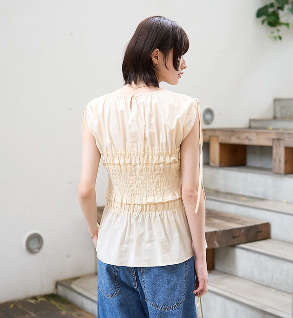 Rouge vif「【一部店舗限定】シアーシャーリングブラウス」|シャツ・ブラウス|