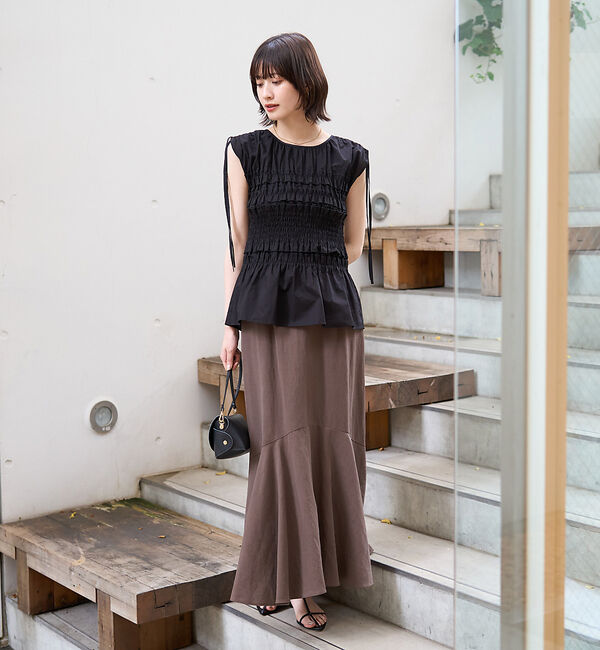 Rouge vif「【一部店舗限定】シアーシャーリングブラウス」|シャツ・ブラウス|