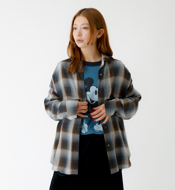 Rouge vif「【MICA&DEAL /マイカアンドディール】オンブレ 2WAYシャツ/チェック」|シャツ・ブラウス|