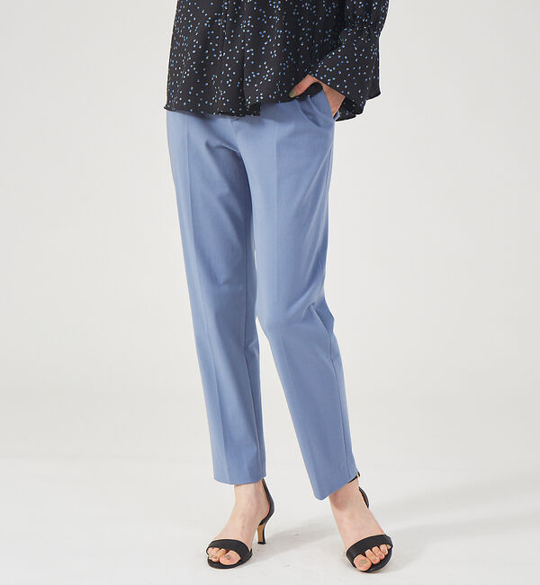 qualite「《2022新色登場》ストレッチシガレットパンツ」|その他|ブルー