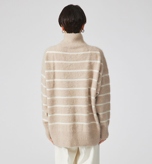 qualite「【LILLY LYNQUE】ハイネックボーダーニット」|ニット・セーター|