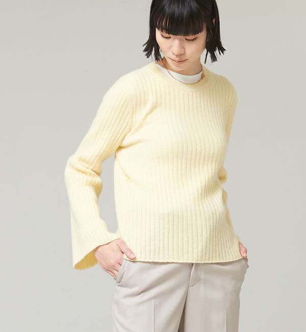 The Store by C' 「【COCUCA】エアストレッチプルオーバー」|ニット・セーター|レモン