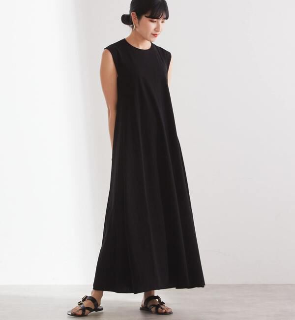 Liesse「カットソーフレアワンピース」|ワンピース|ブラック