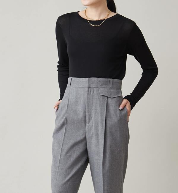 Liesse「シアーウール混カットソー」|Tシャツ・カットソー|ブラック