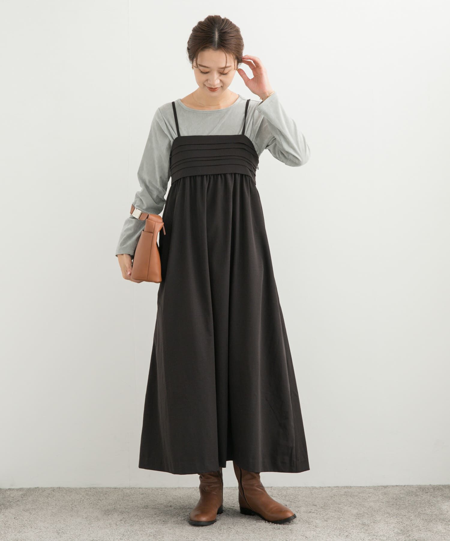 URBAN RESEARCH DOORS「ギャザーベアワンピース」|ワンピース|