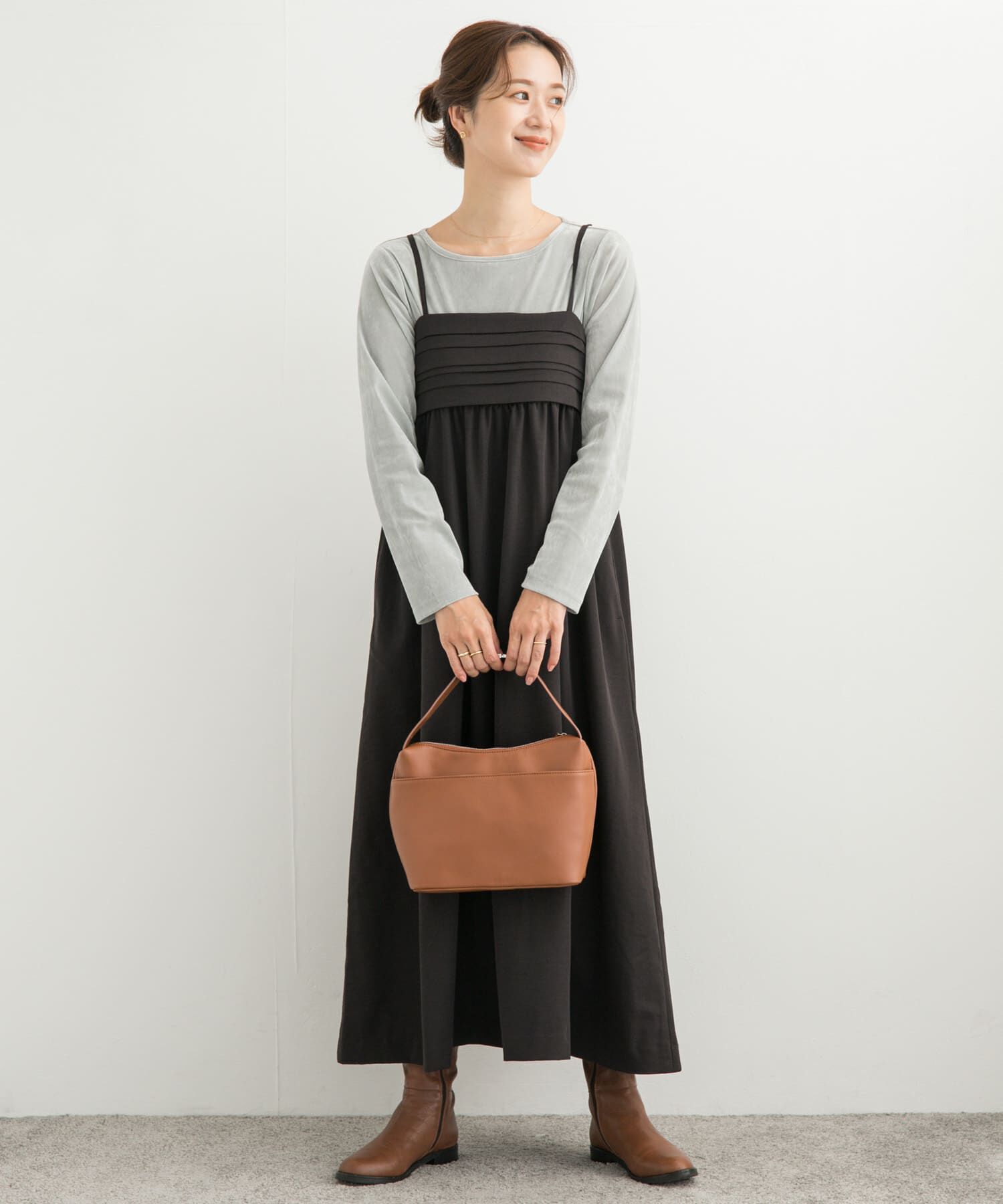 URBAN RESEARCH DOORS「ギャザーベアワンピース」|ワンピース|