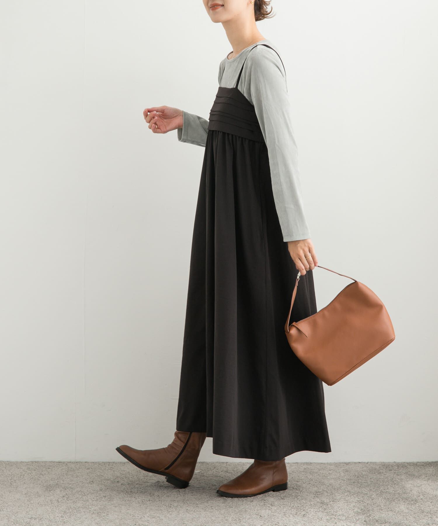 URBAN RESEARCH DOORS「ギャザーベアワンピース」|ワンピース|