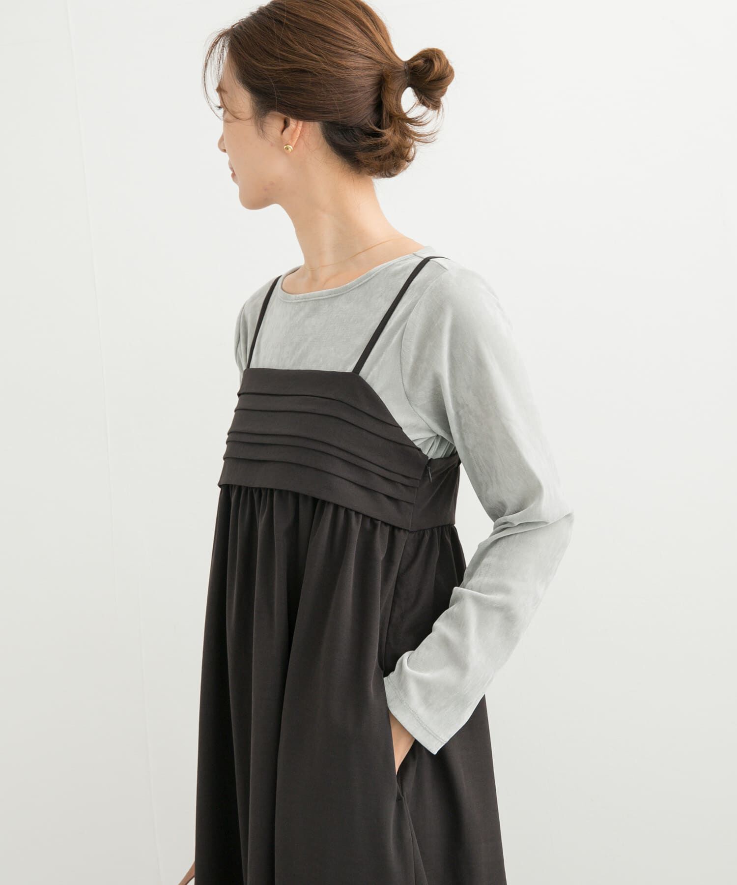 URBAN RESEARCH DOORS「ギャザーベアワンピース」|ワンピース|