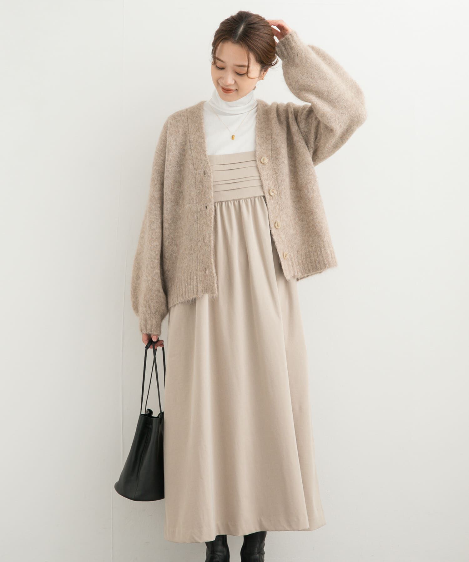 URBAN RESEARCH DOORS「ギャザーベアワンピース」|ワンピース|