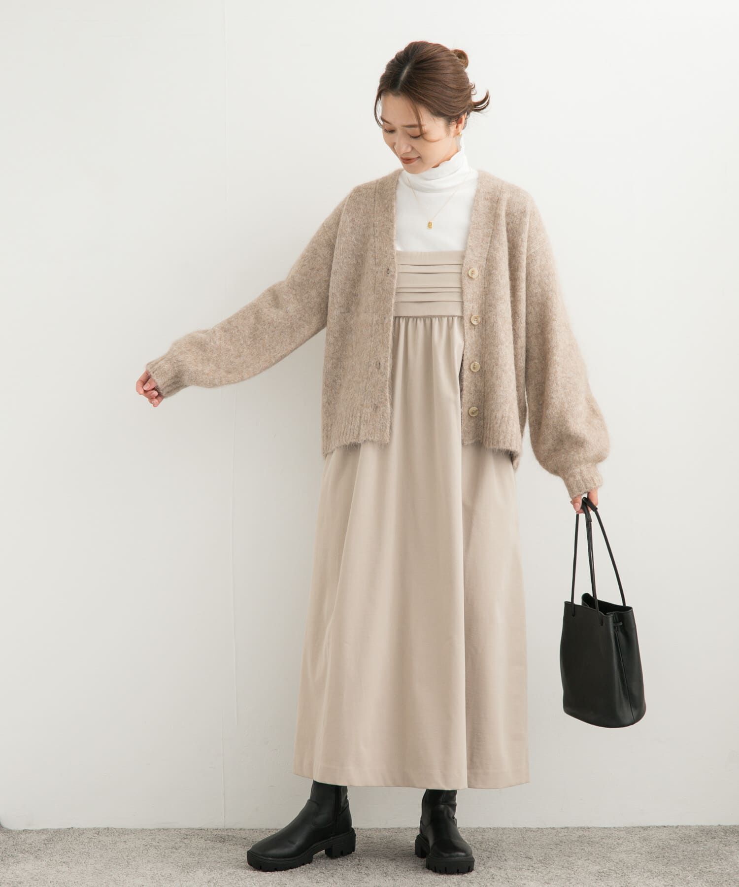 URBAN RESEARCH DOORS「ギャザーベアワンピース」|ワンピース|