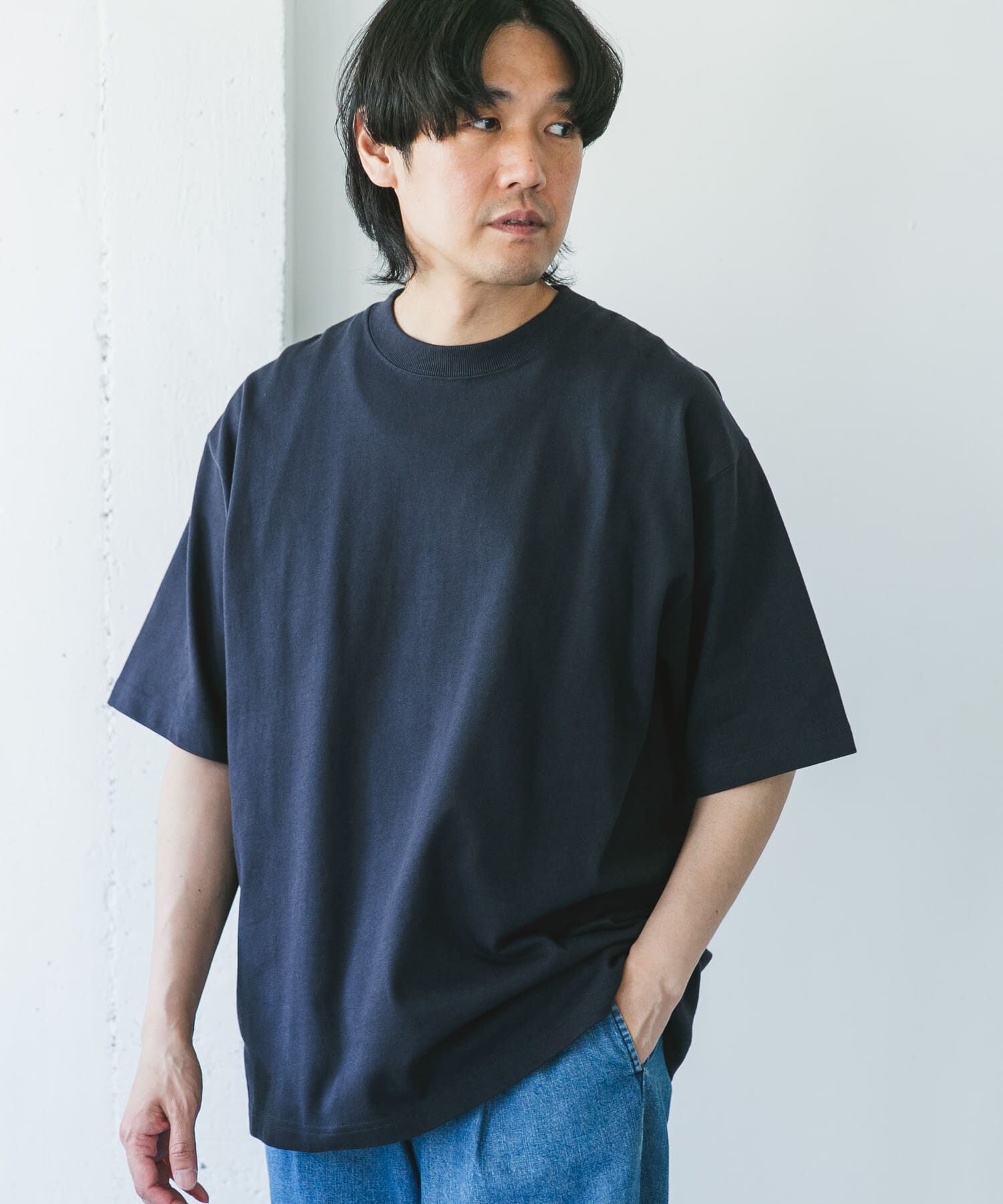 URBAN RESEARCH DOORS「10.5オンス ヘビーウェイト ショートスリーブ Tシャツ」|Tシャツ・カットソー|ブラック