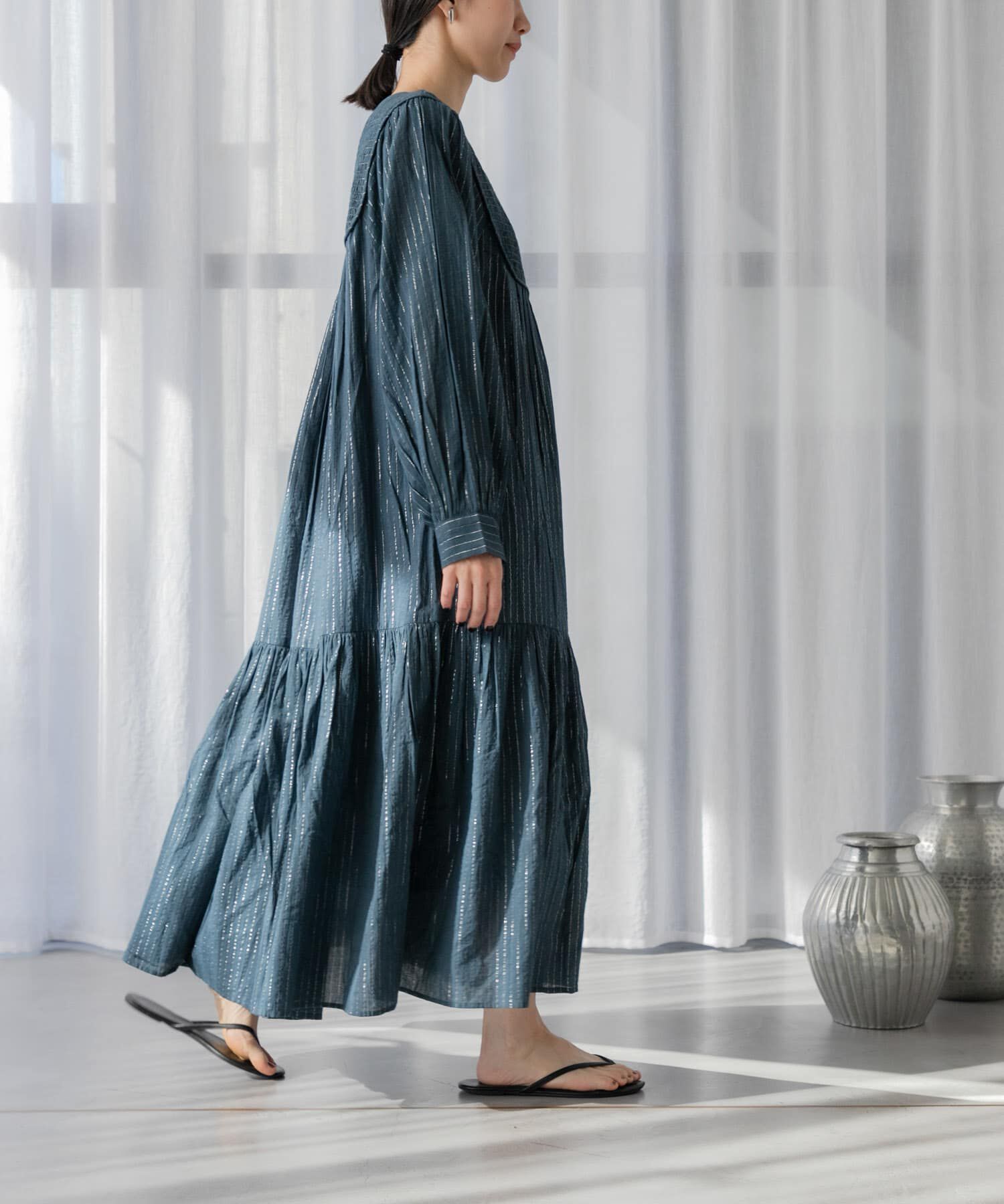 URBAN RESEARCH DOORS「ラメストライプワンピース」|ワンピース|