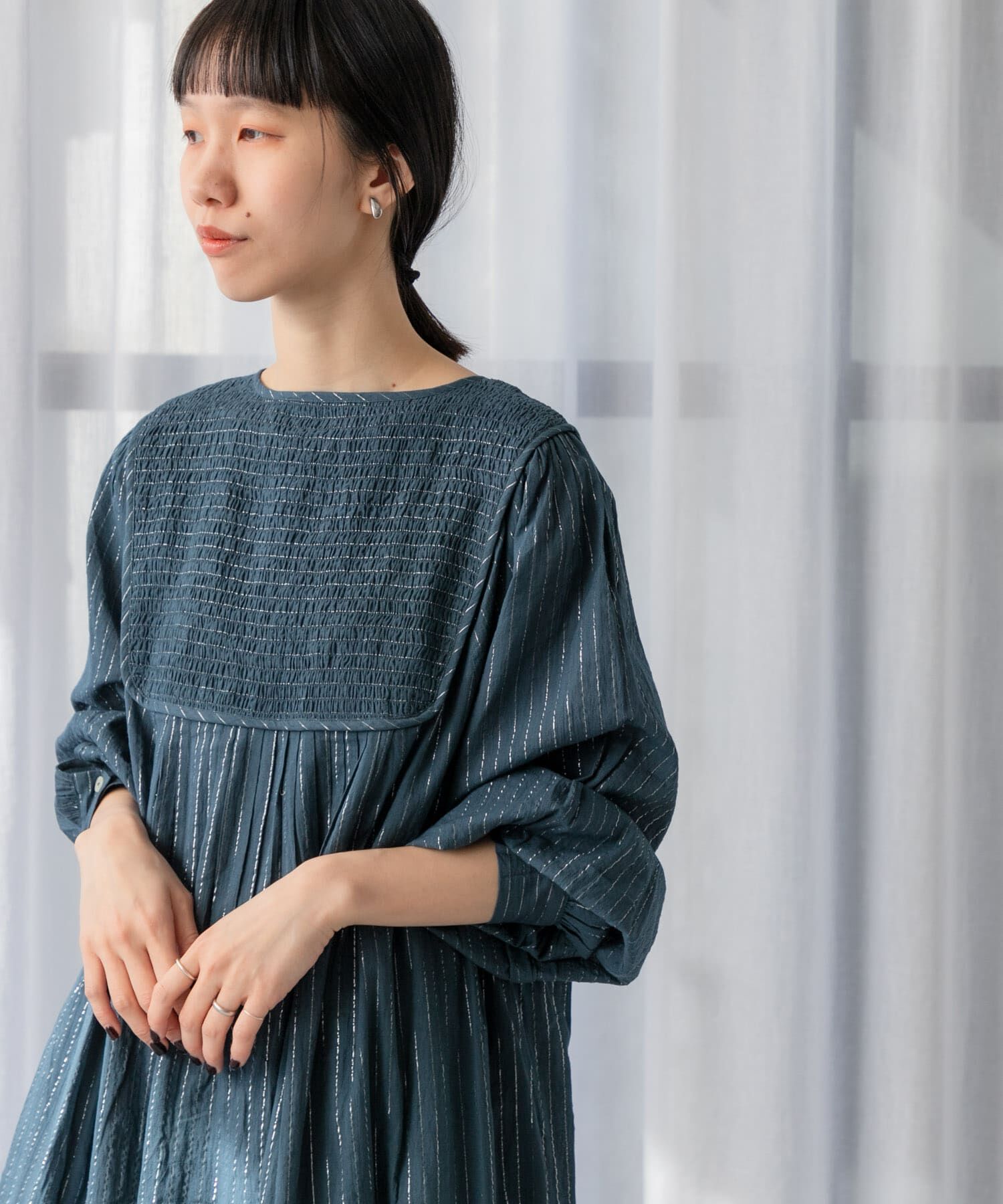 URBAN RESEARCH DOORS「ラメストライプワンピース」|ワンピース|