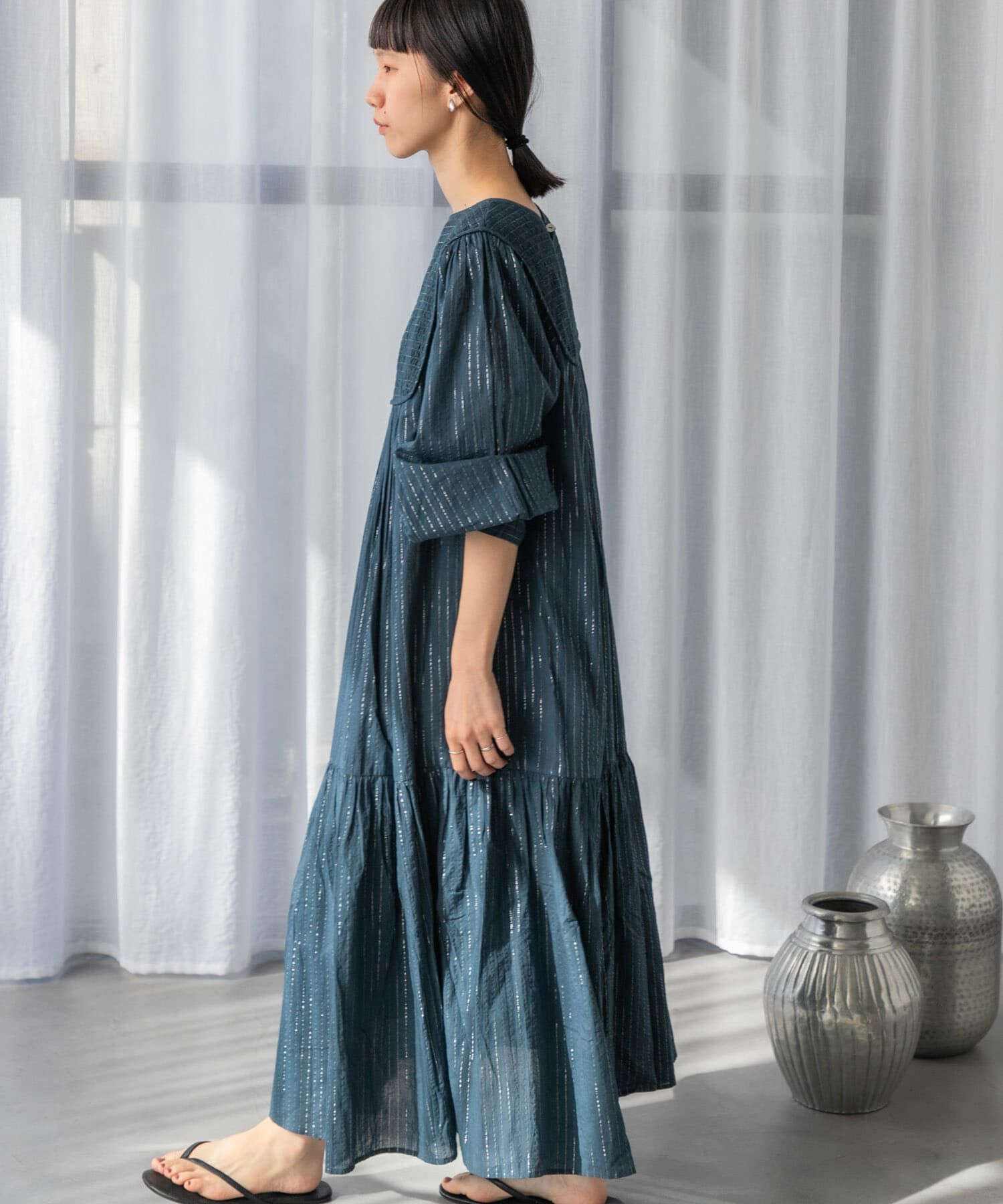 URBAN RESEARCH DOORS「ラメストライプワンピース」|ワンピース|