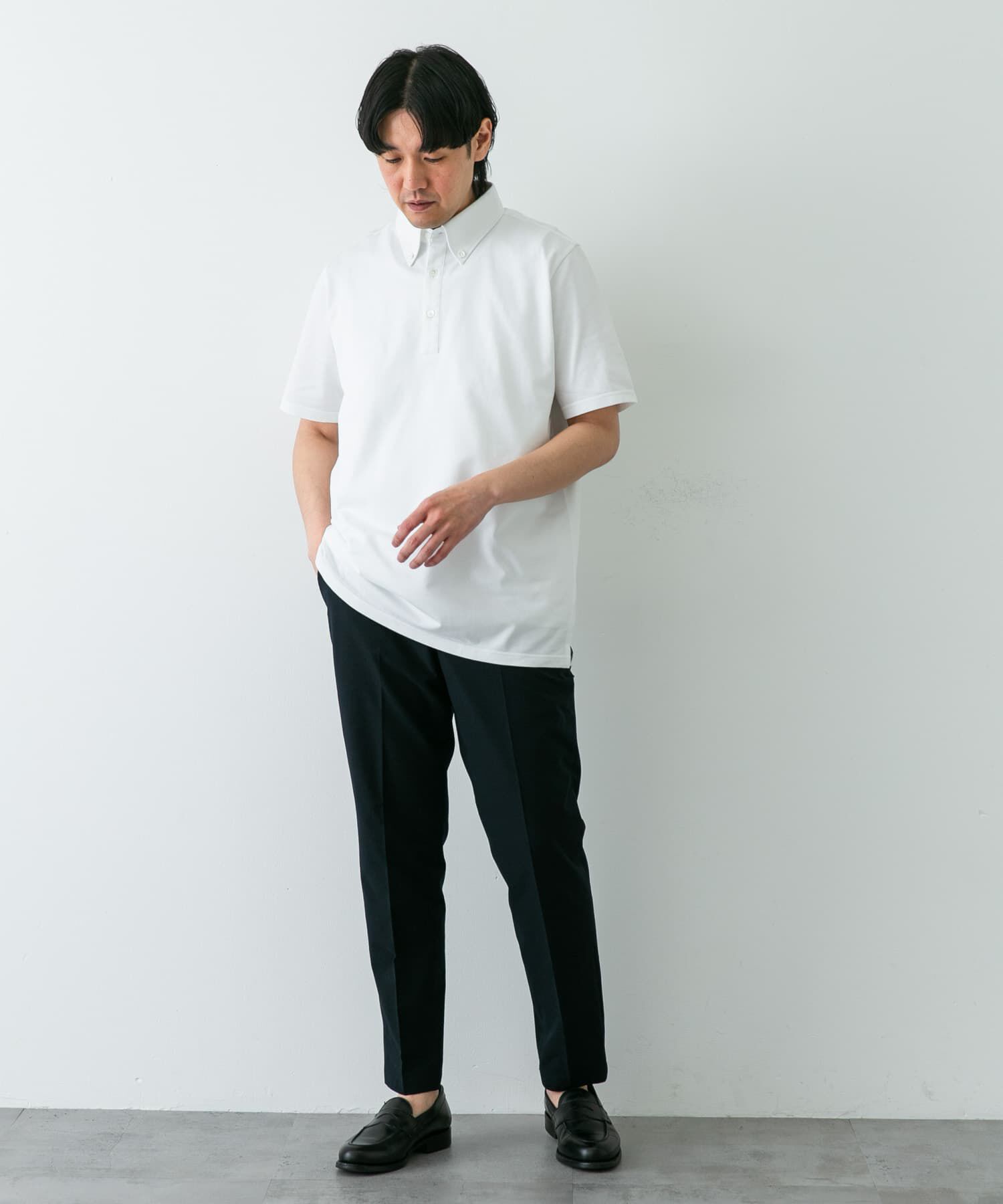 URBAN RESEARCH DOORS「『吸水速乾』LIFE STYLE TAILOR　ボタンダウン半袖プルオーバー」|シャツ・ブラウス|