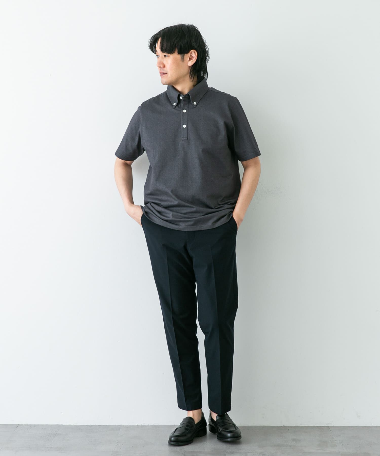 URBAN RESEARCH DOORS「『吸水速乾』LIFE STYLE TAILOR　ボタンダウン半袖プルオーバー」|シャツ・ブラウス|