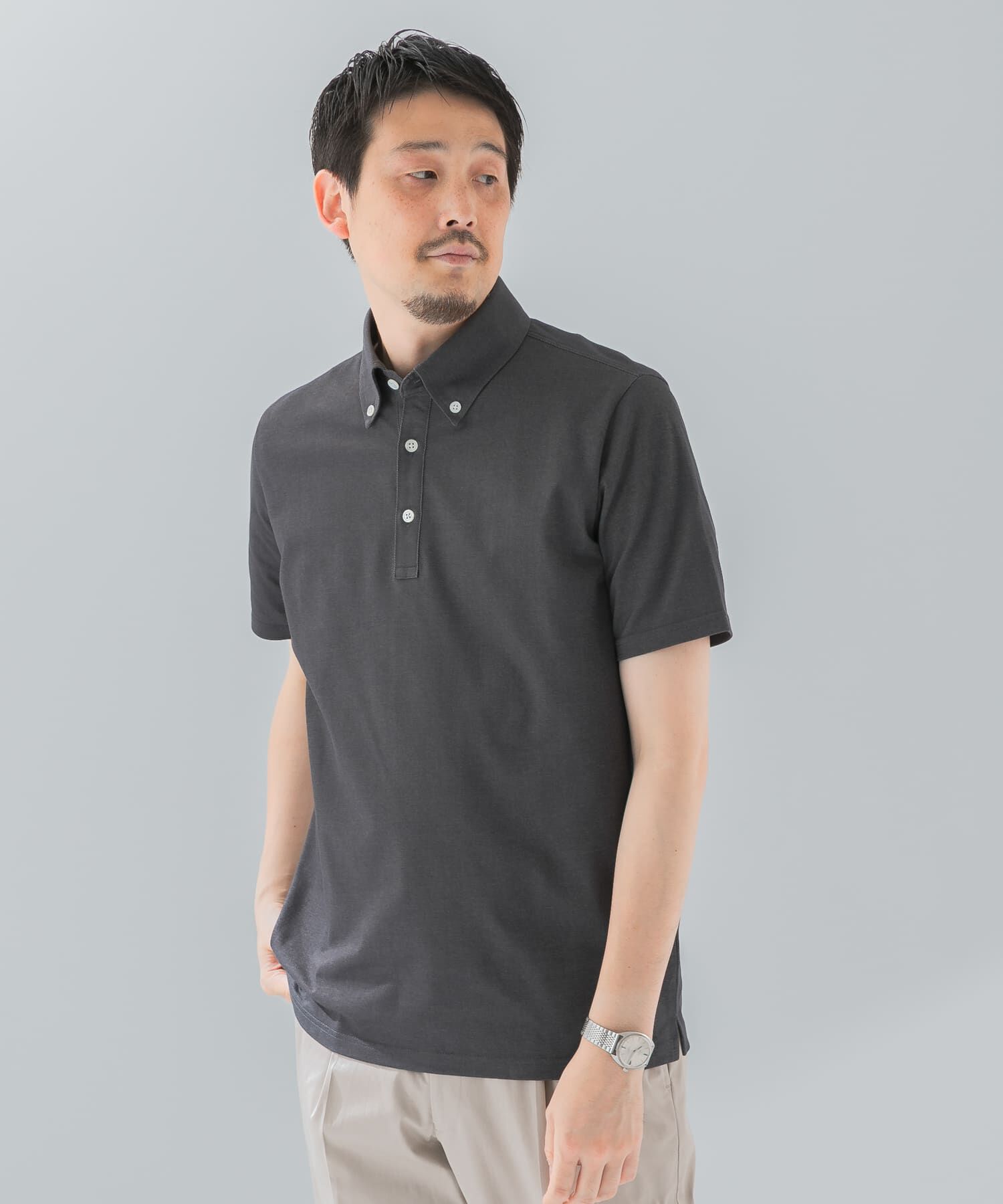 URBAN RESEARCH DOORS「『吸水速乾』LIFE STYLE TAILOR　ボタンダウン半袖プルオーバー」|シャツ・ブラウス|