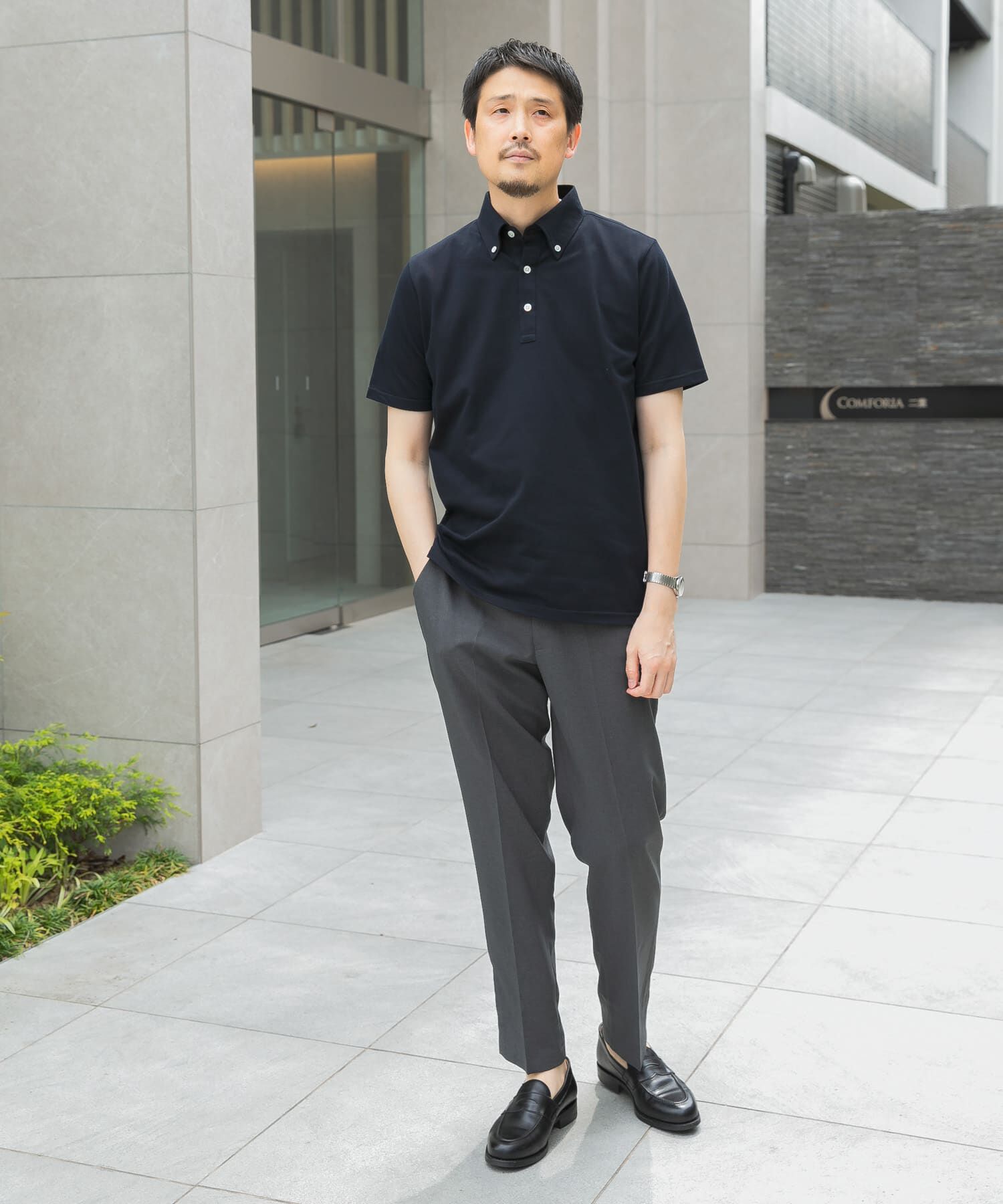 URBAN RESEARCH DOORS「『吸水速乾』LIFE STYLE TAILOR　ボタンダウン半袖プルオーバー」|シャツ・ブラウス|