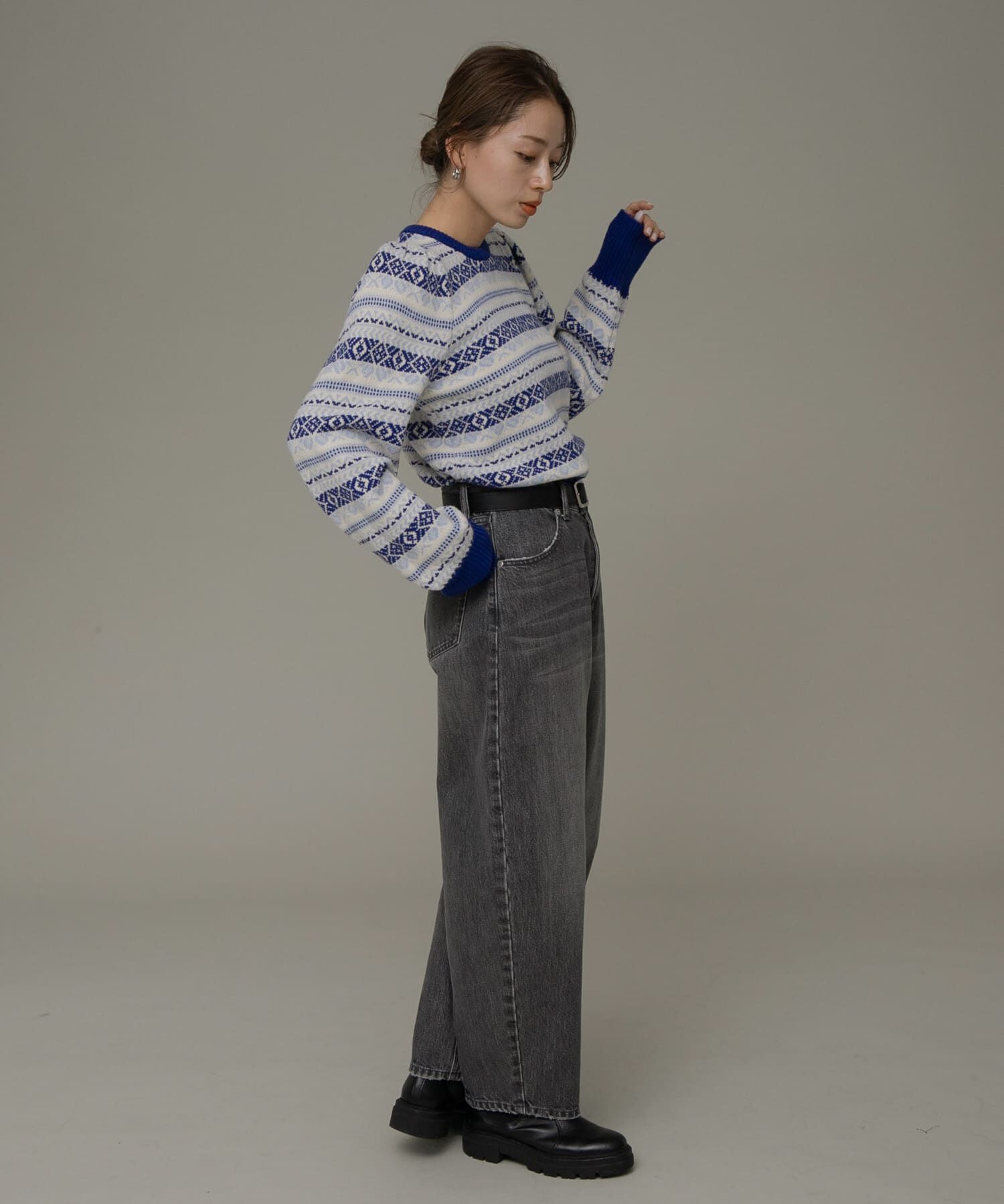 Sonny Label 「フェアアイル柄パフスリニットプルオーバー」|ニット・セーター|