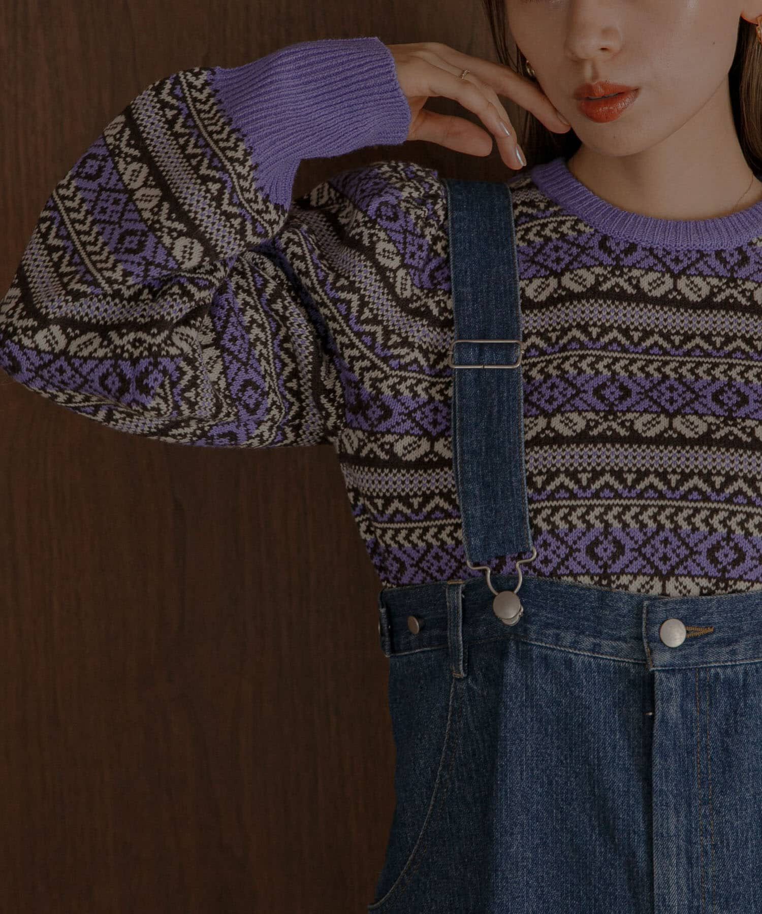 Sonny Label 「フェアアイル柄パフスリニットプルオーバー」|ニット・セーター|