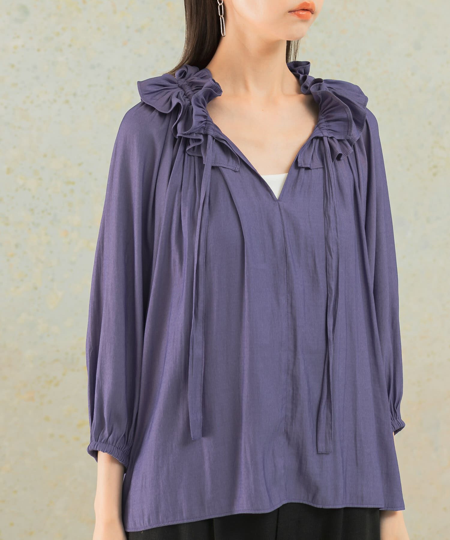 URBAN RESEARCH ROSSO「フリルギャザーブラウス」|シャツ・ブラウス|