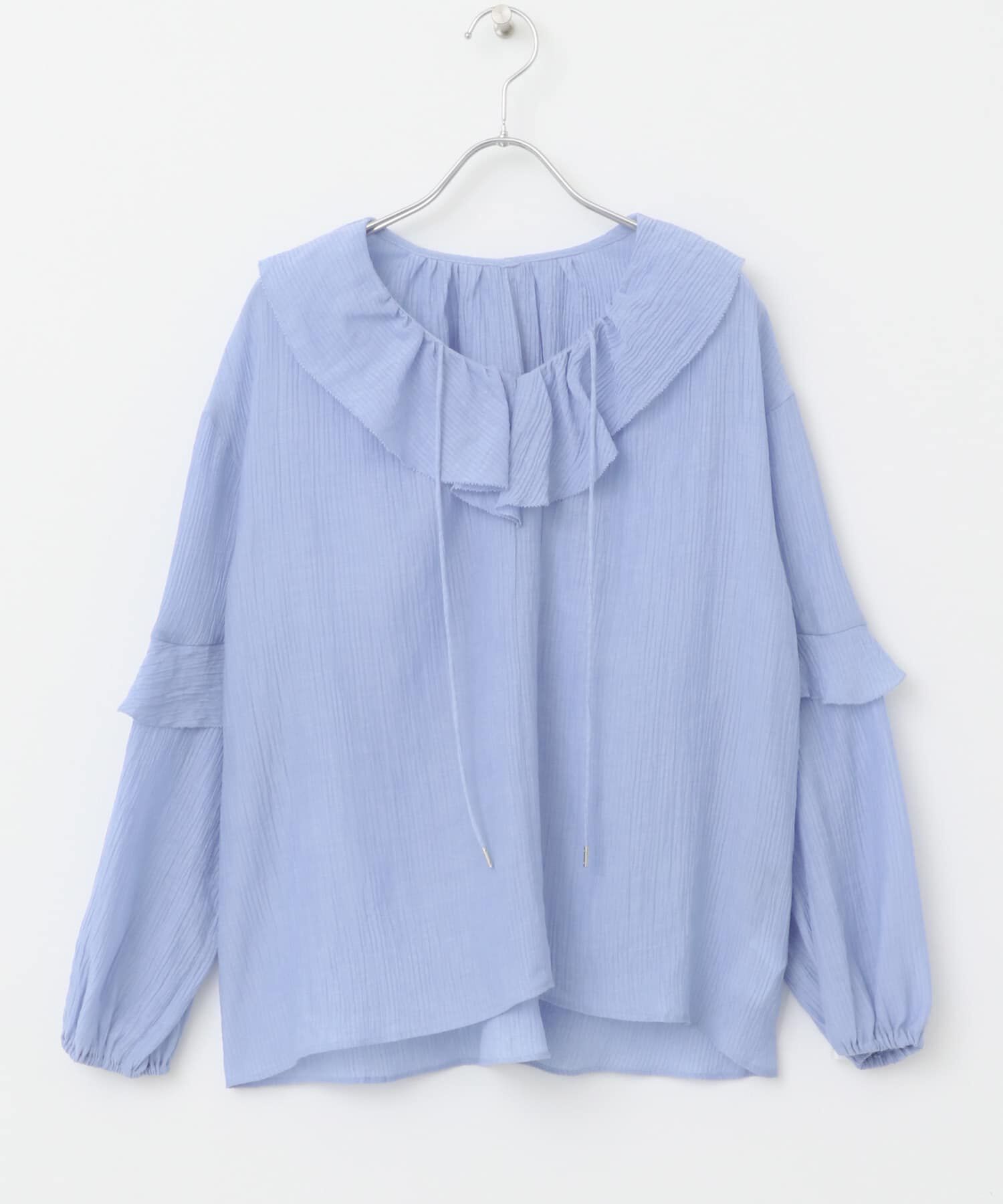 URBAN RESEARCH ROSSO「『WEB/一部店舗限定カラー』楊柳フリルブラウス」|シャツ・ブラウス|