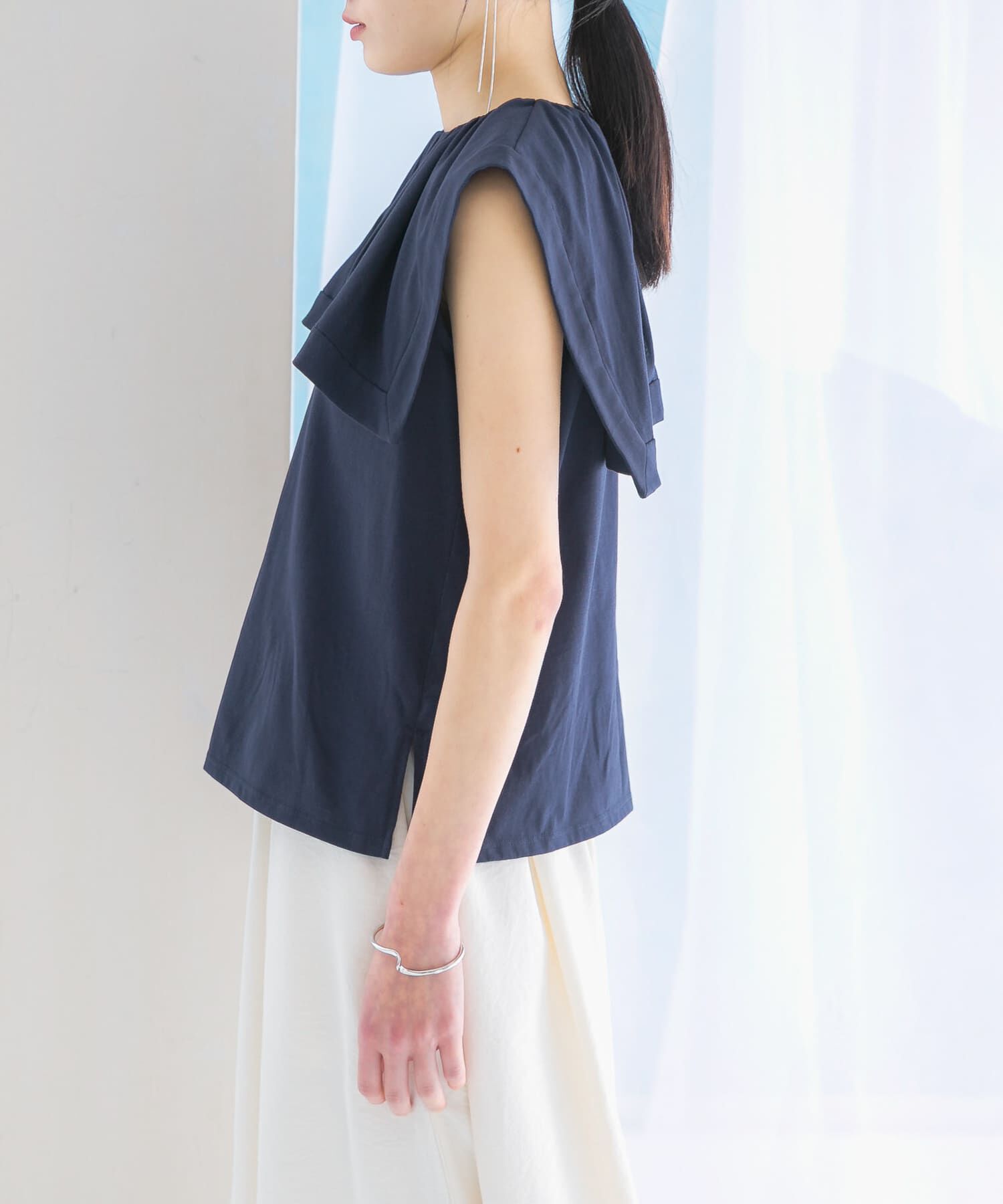 URBAN RESEARCH ROSSO「ケープデザインTシャツ」|Tシャツ・カットソー|