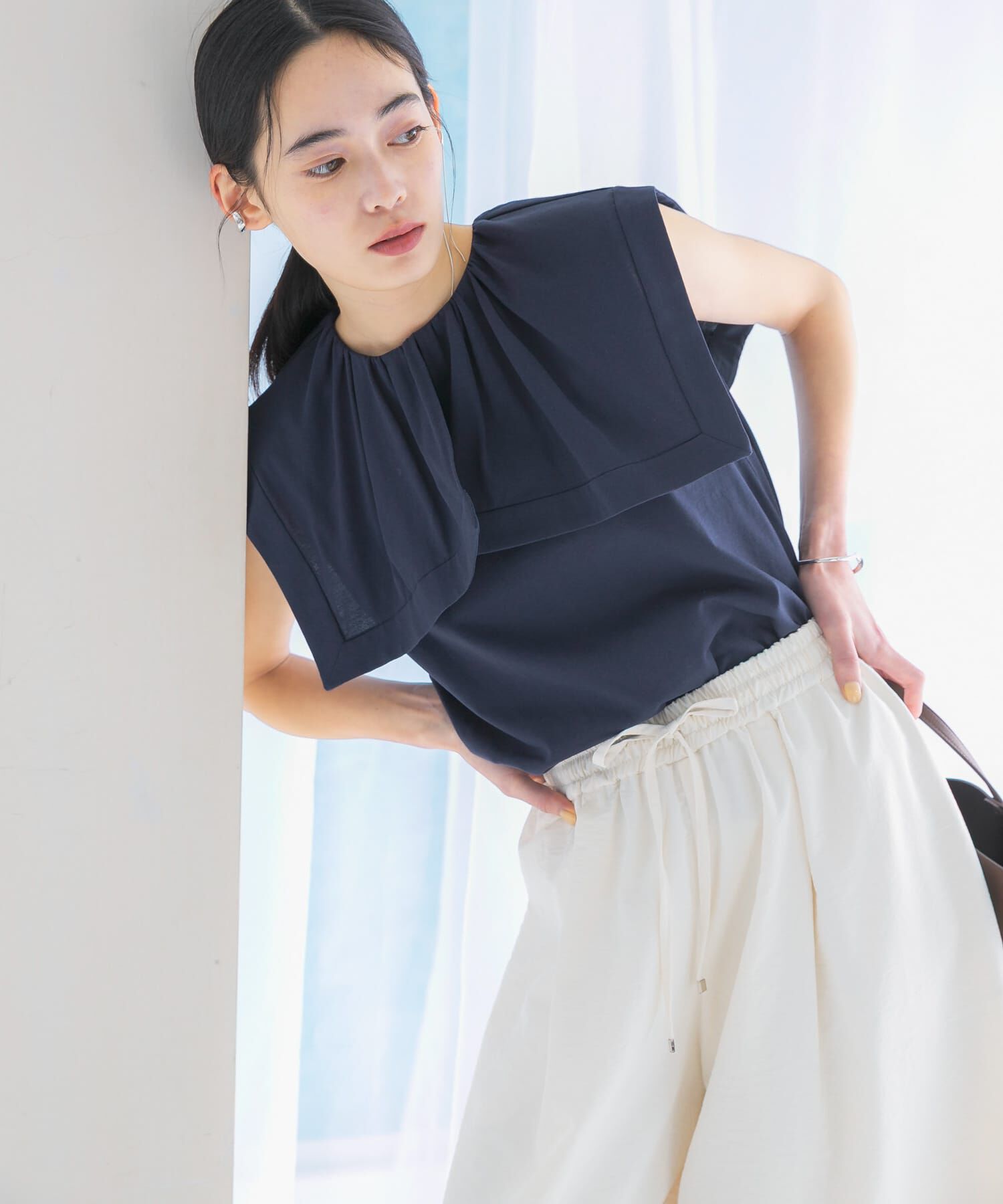 URBAN RESEARCH ROSSO「ケープデザインTシャツ」|Tシャツ・カットソー|