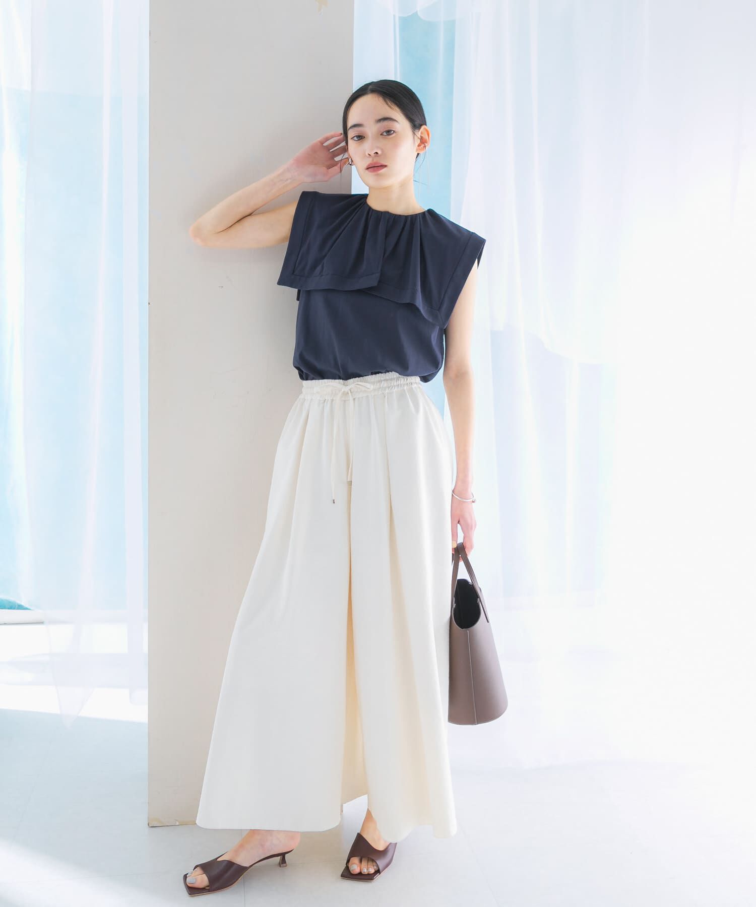 URBAN RESEARCH ROSSO「ケープデザインTシャツ」|Tシャツ・カットソー|