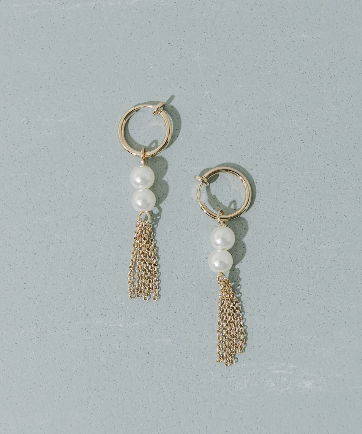 SMELLY「パールシャワーチェーンイヤリング」|イヤリング|ゴールド系その他