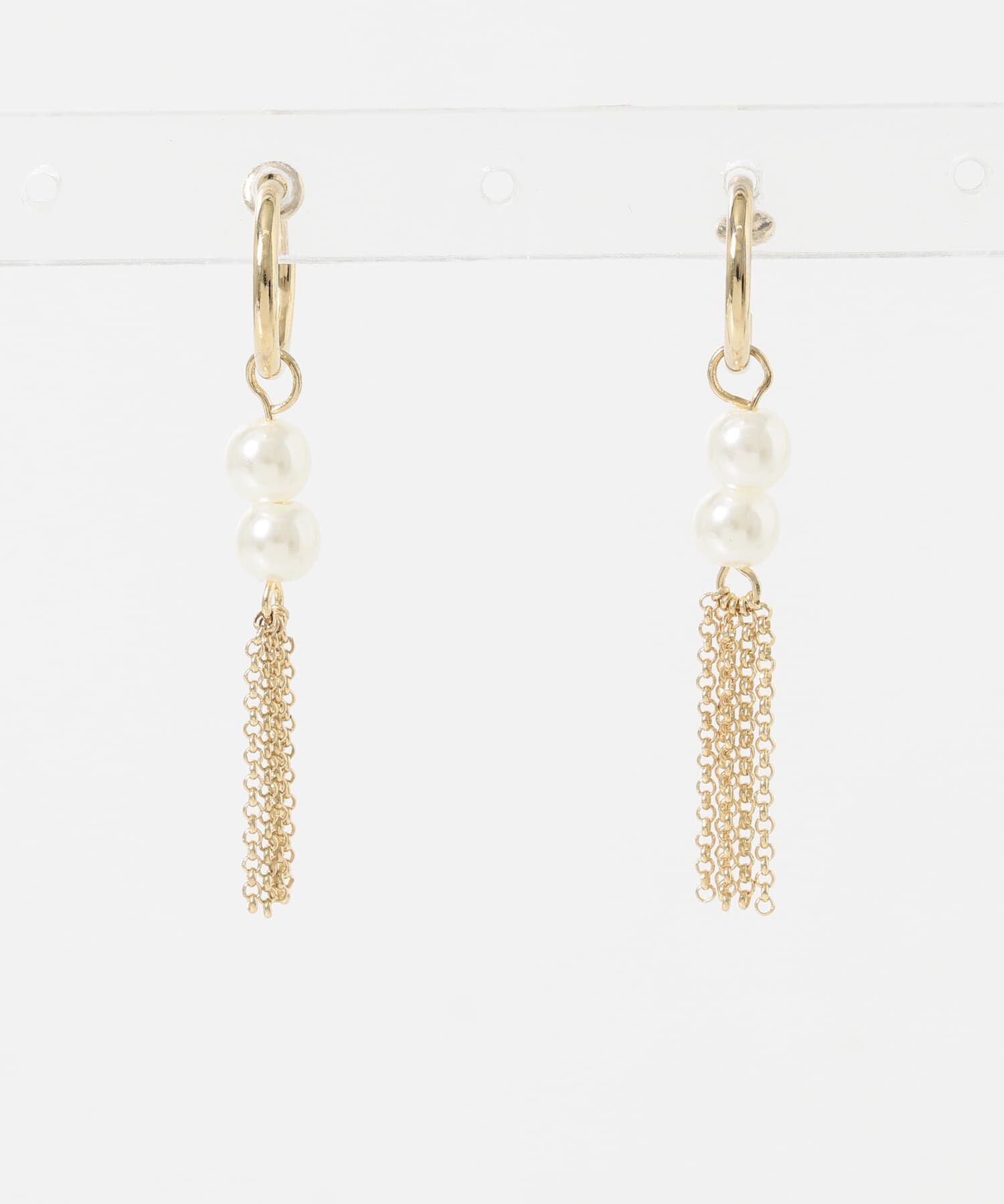 SMELLY「パールシャワーチェーンイヤリング」|イヤリング|
