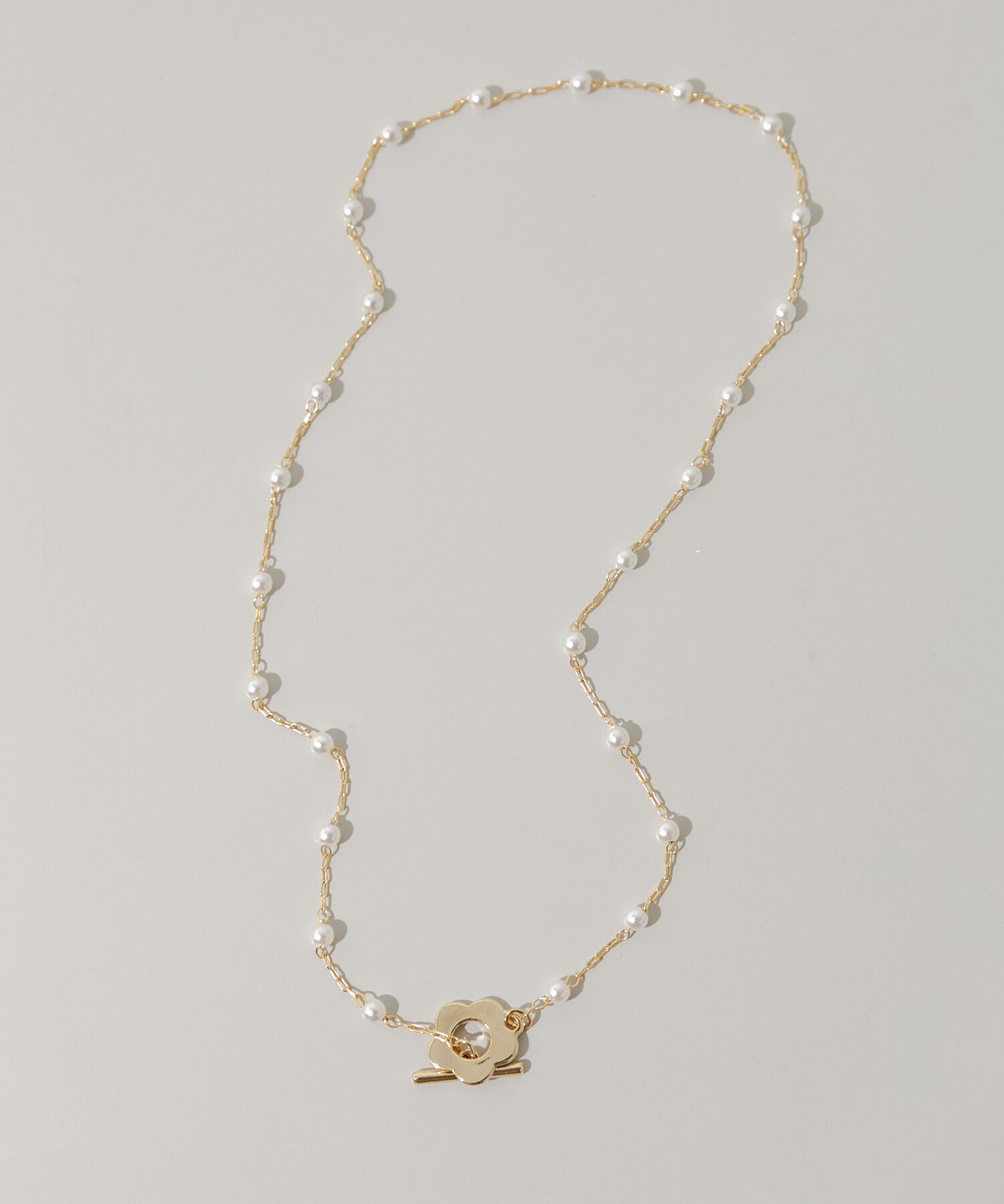 SMELLY「フラワーマンテルパールネックレス」|ネックレス|ゴールド系その他