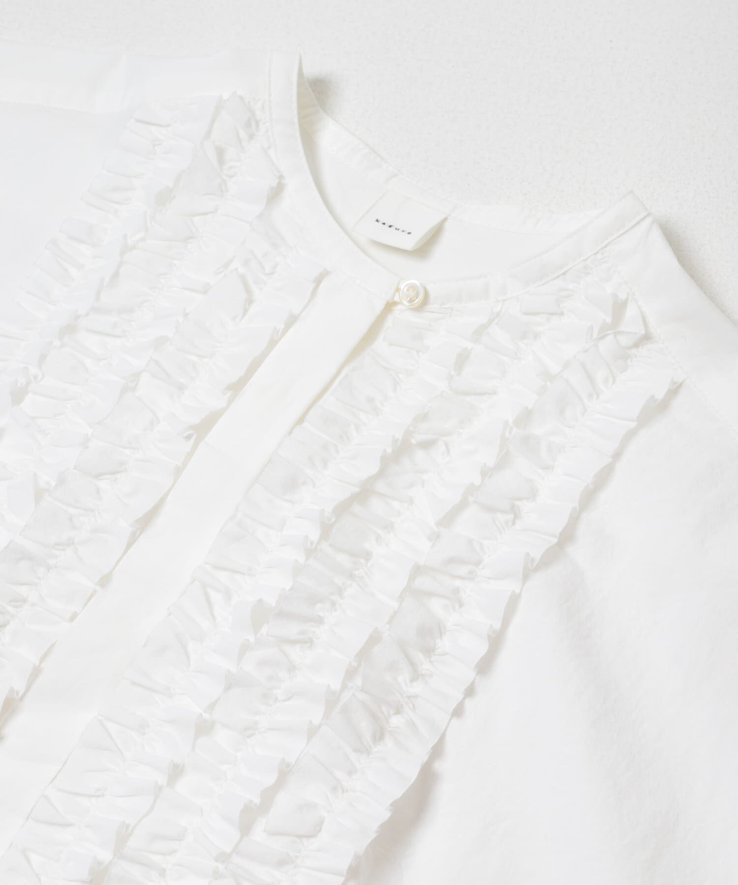 かぐれ「コットンフリルワイドシャツ」|シャツ・ブラウス|