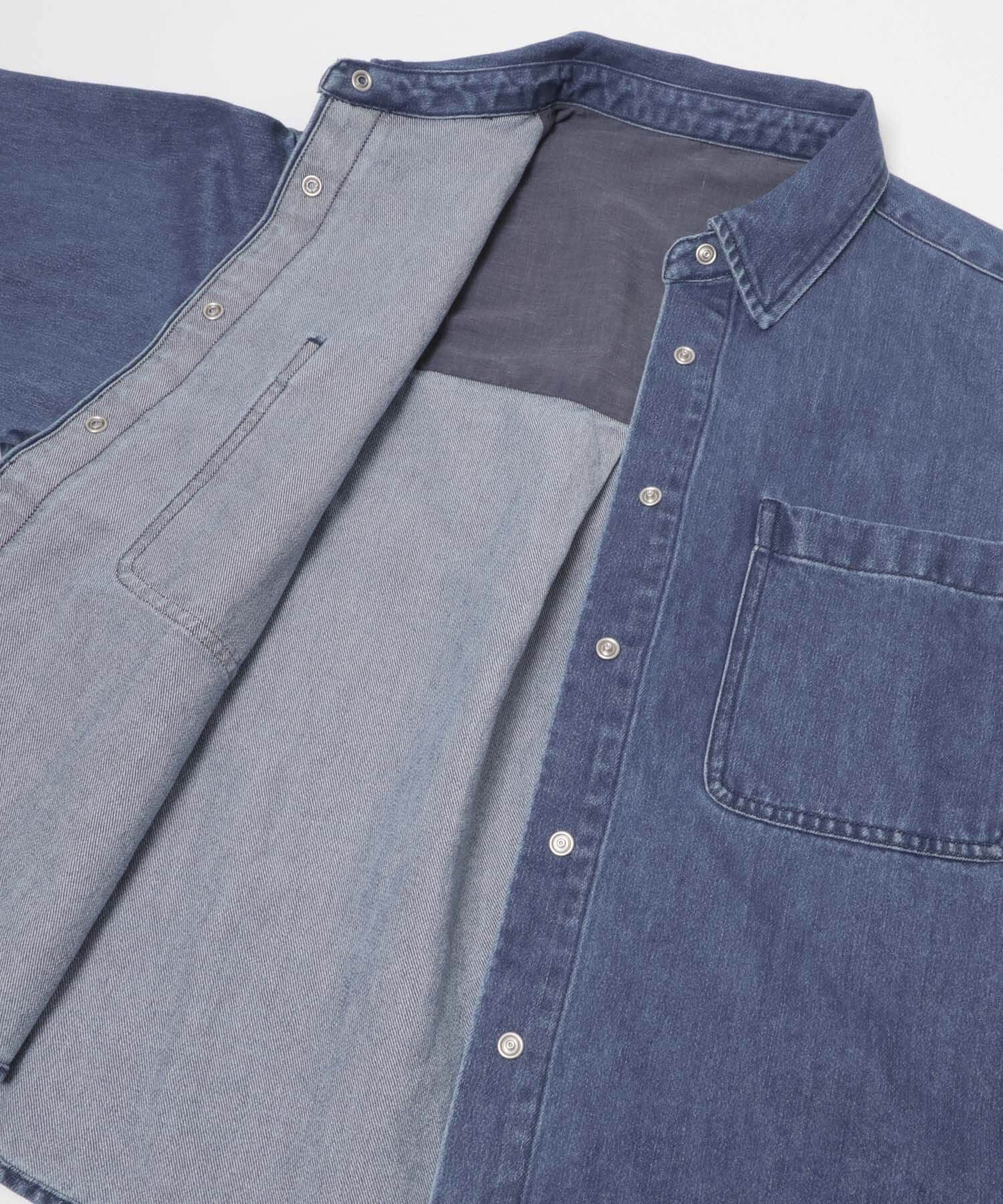 URBAN RESEARCH DOORS「FORK&SPOON　ペーパーブレンドデニムシャツ」|Tシャツ・カットソー|