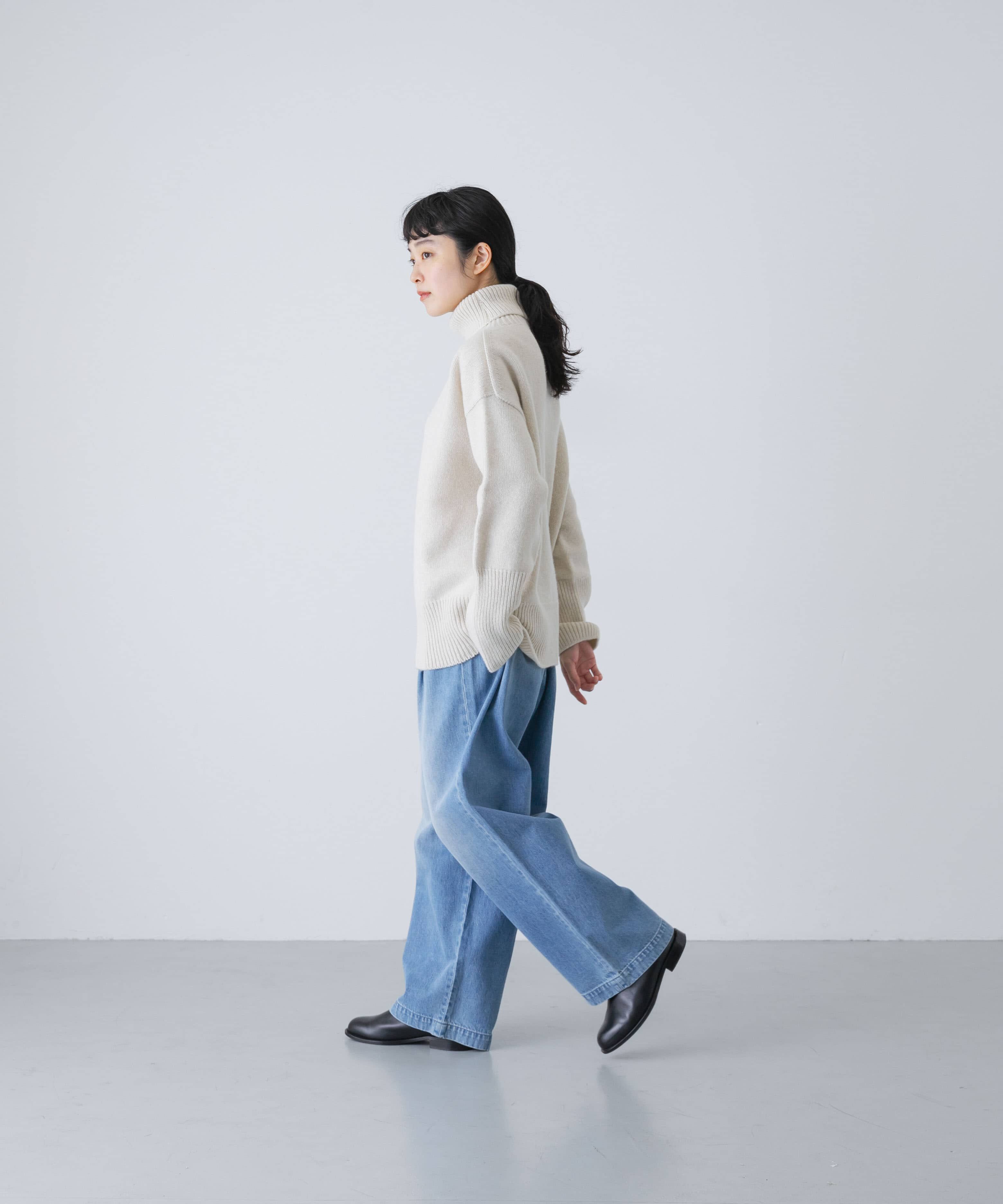 かぐれ「フェードデニムイージーパンツ」|デニム|