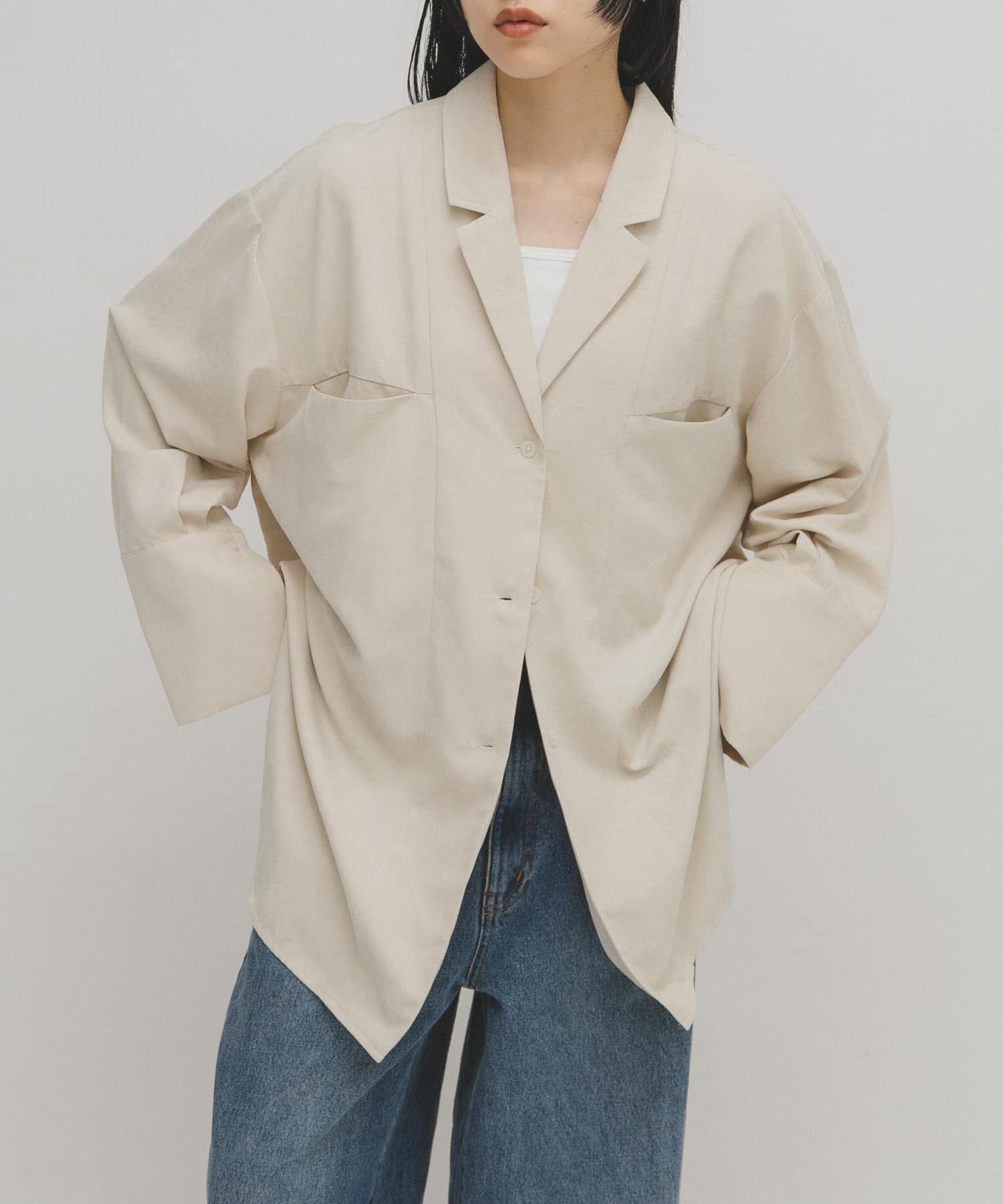  「ピーチスキンBIGシャツ」|シャツ・ブラウス|