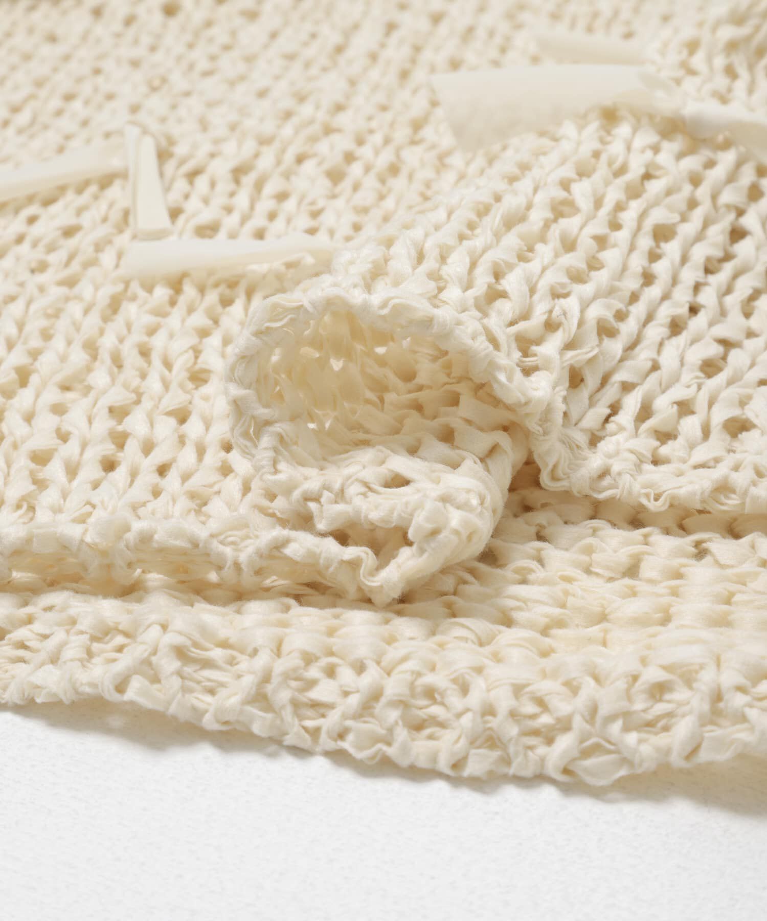  「テープヤーンリボンオーバーニット」|ニット・セーター|