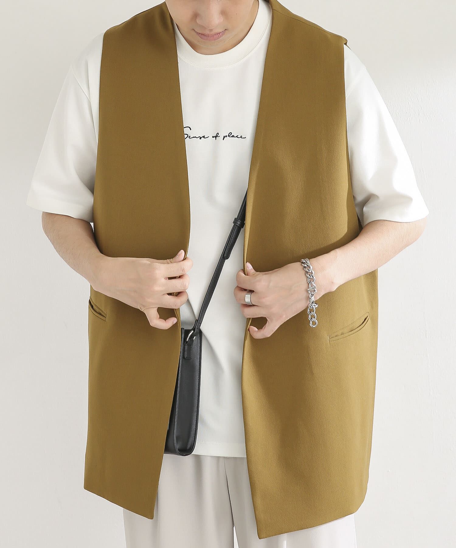 SENSE OF PLACE by URBAN RESEARCH「ダブルテーラードベスト」|ベスト・ジレ|