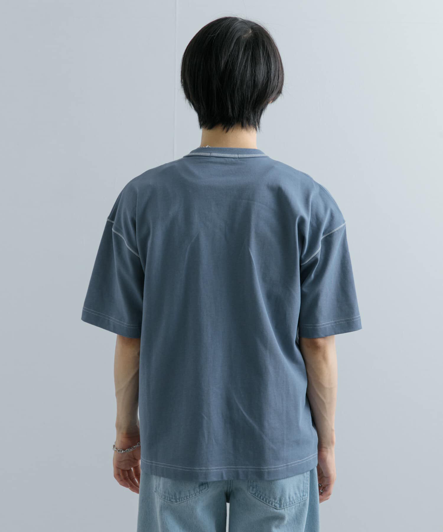 SENSE OF PLACE by URBAN RESEARCH「『ユニセックス』ハイショクステッチデザインT(5分袖)」|Tシャツ・カットソー|