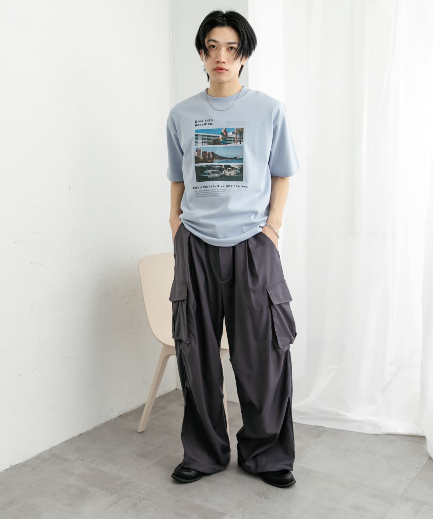 SENSE OF PLACE by URBAN RESEARCH「Cityscape photo Short-Sleeve T-shirts」|Tシャツ・カットソー|