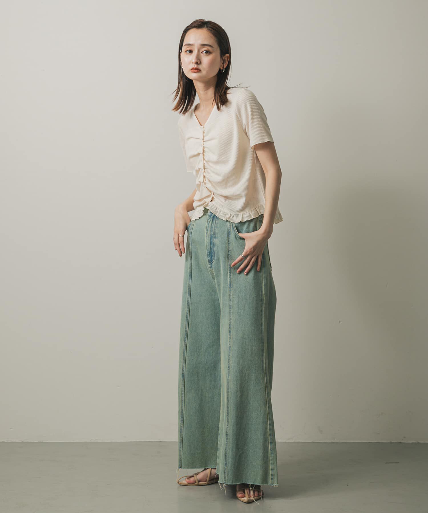 SENSE OF PLACE by URBAN RESEARCH「フロントタックフリルトップ」|Tシャツ・カットソー|