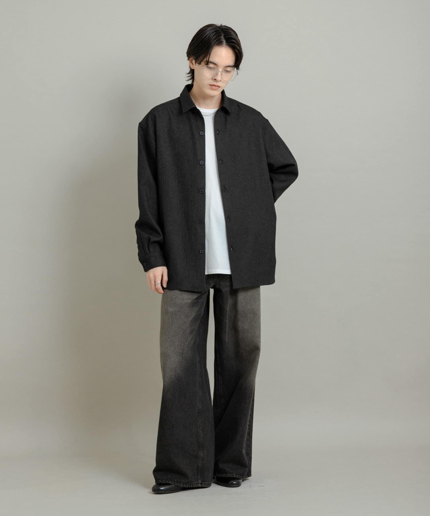 SENSE OF PLACE by URBAN RESEARCH「『UR TECH』ヘリンボーンレギュラーカラーシャツ」|シャツ・ブラウス|