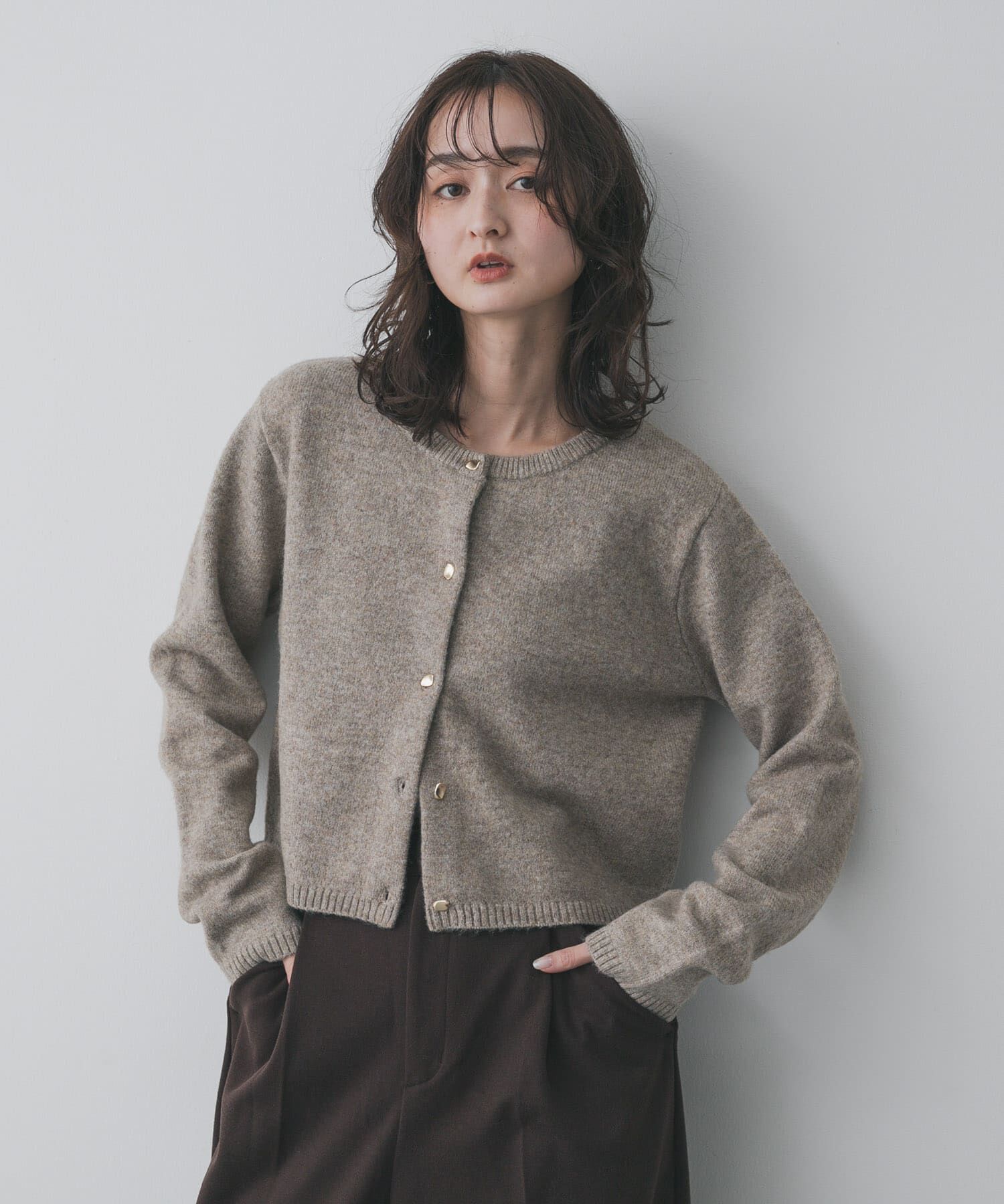 SENSE OF PLACE by URBAN RESEARCH「『洗濯可』メタルボタンカーディガン」|カーディガン|ベージュ