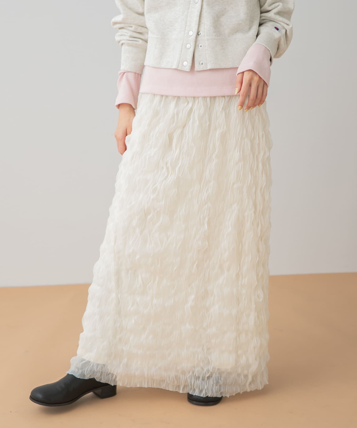 SENSE OF PLACE by URBAN RESEARCH「ウェーブチュールスカート」|スカート|