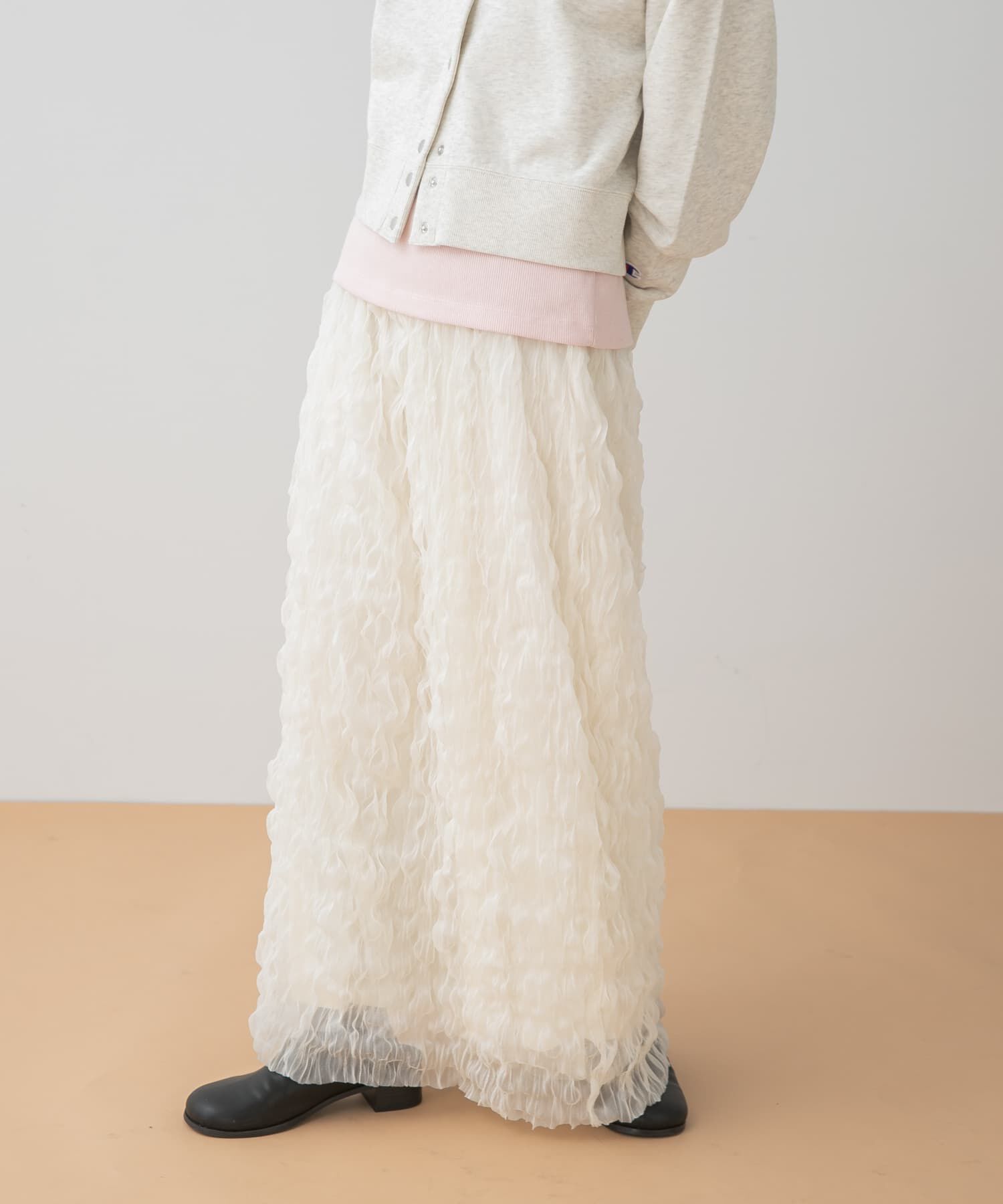 SENSE OF PLACE by URBAN RESEARCH「ウェーブチュールスカート」|スカート|