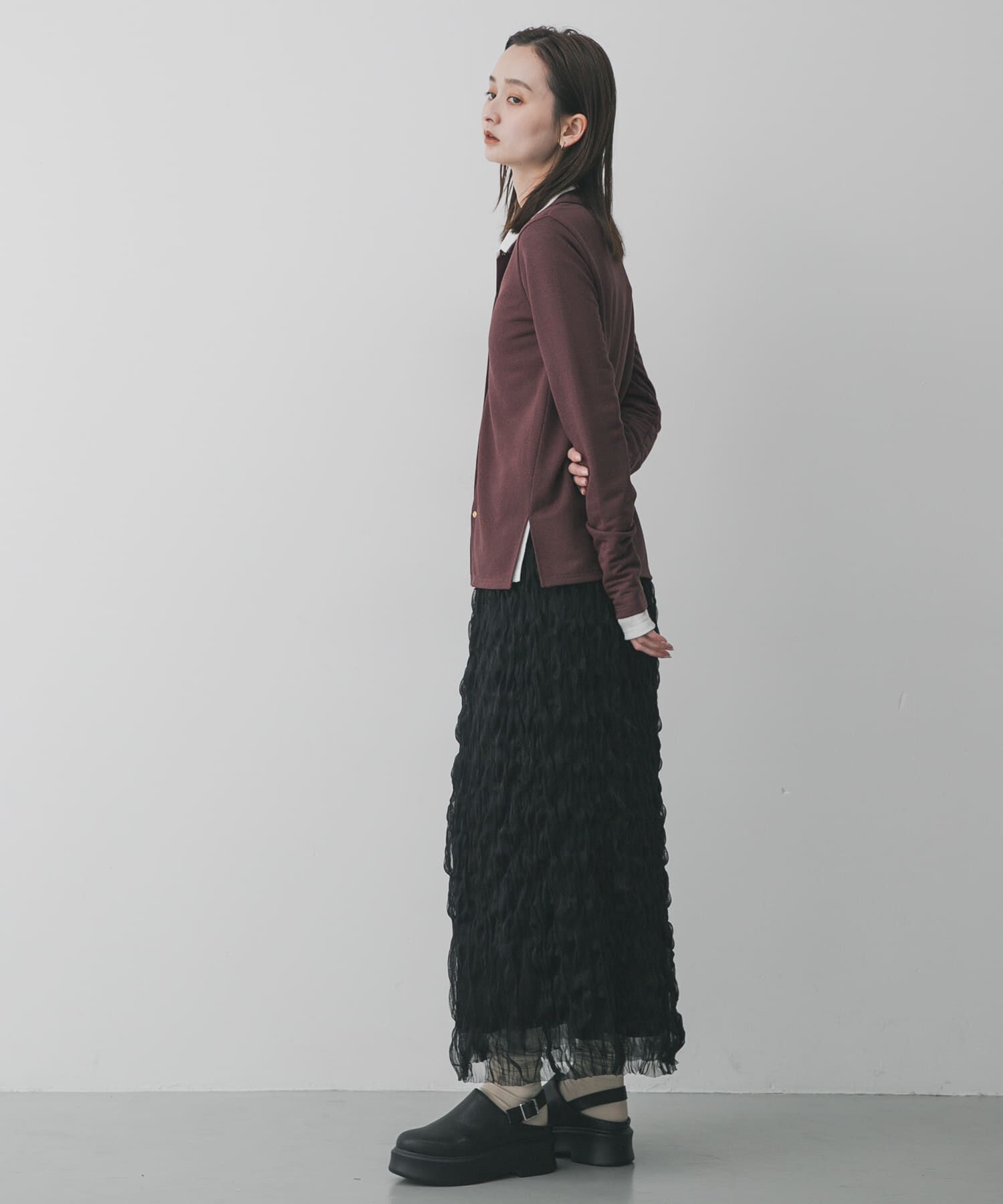 SENSE OF PLACE by URBAN RESEARCH「ウェーブチュールスカート」|スカート|