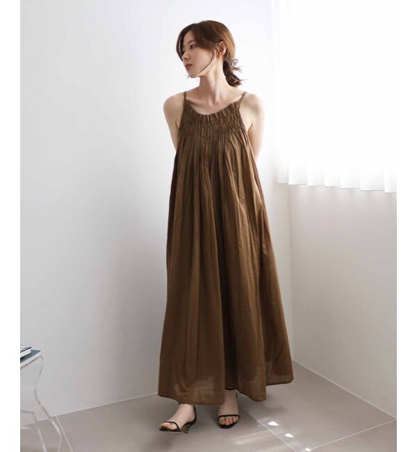 le.coeur blanc「《手洗い可能》TORRAZZO DONNA キャミロングワンピ」|ワンピース|