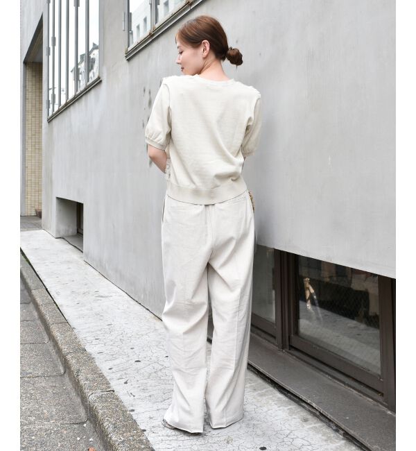  「チュール刺繍ハーフスリーブカーディガン」|カーディガン|