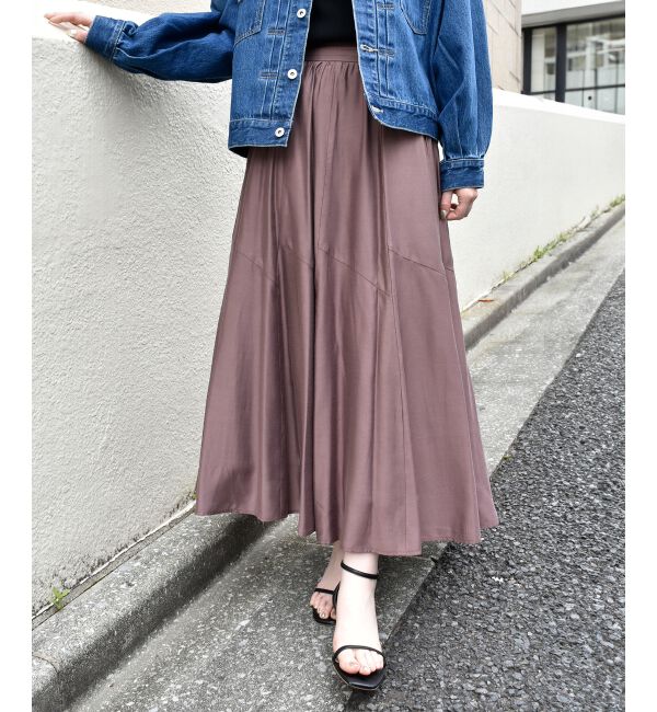  「《手洗い可能》シルキーローンギャザースカート」|スカート|Ｄ／ピンク